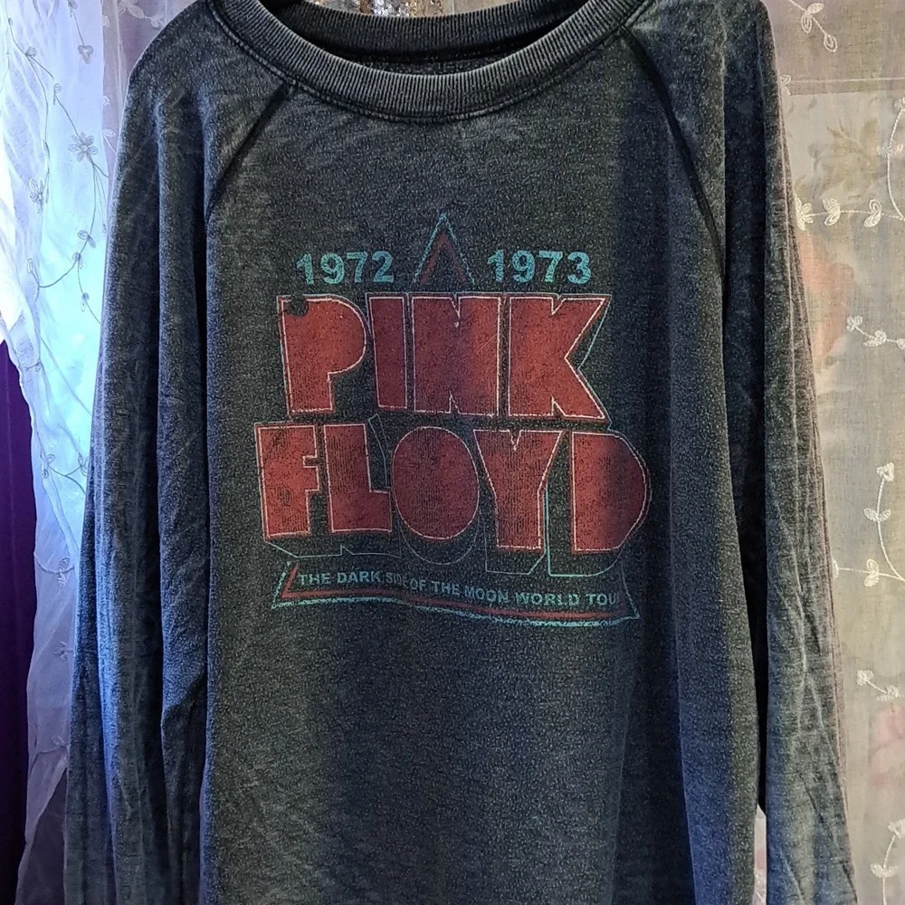 Pink Floyd Graphic Sweatshirt By Recycled Karma. Distressed Grey. Size Small - Picture 2 of 9